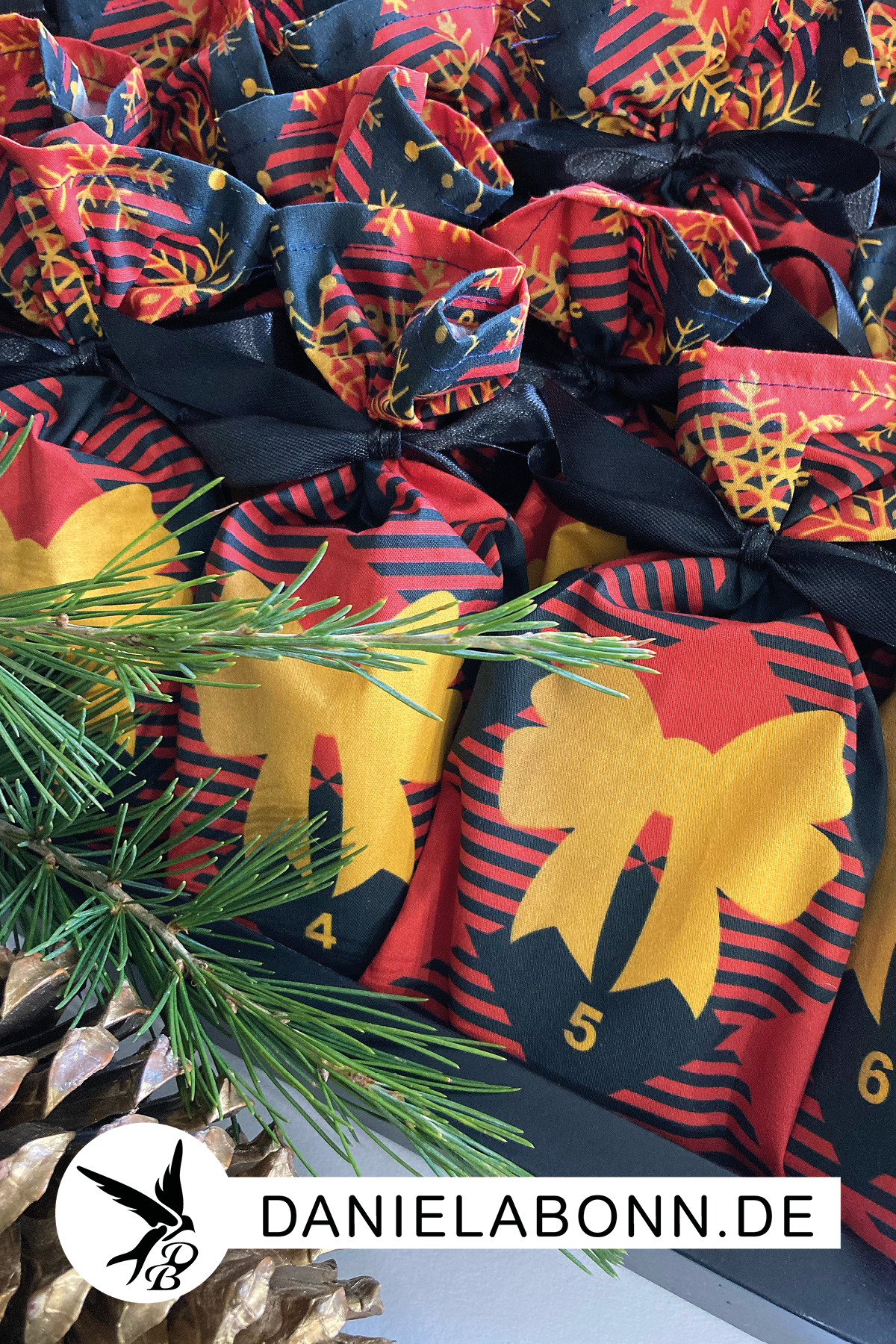 Stoffpanel Adventskalender naehen