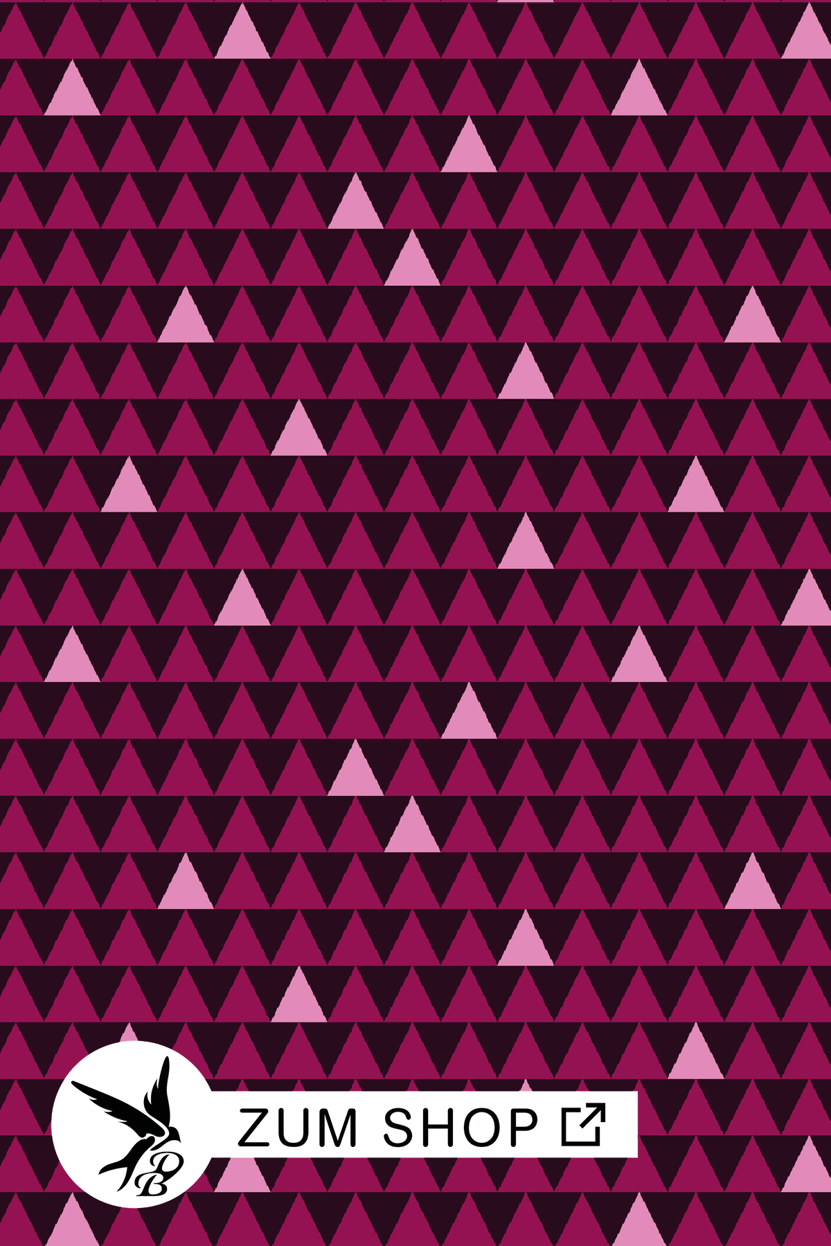 Stoffdesign mit pinken Dreiecken