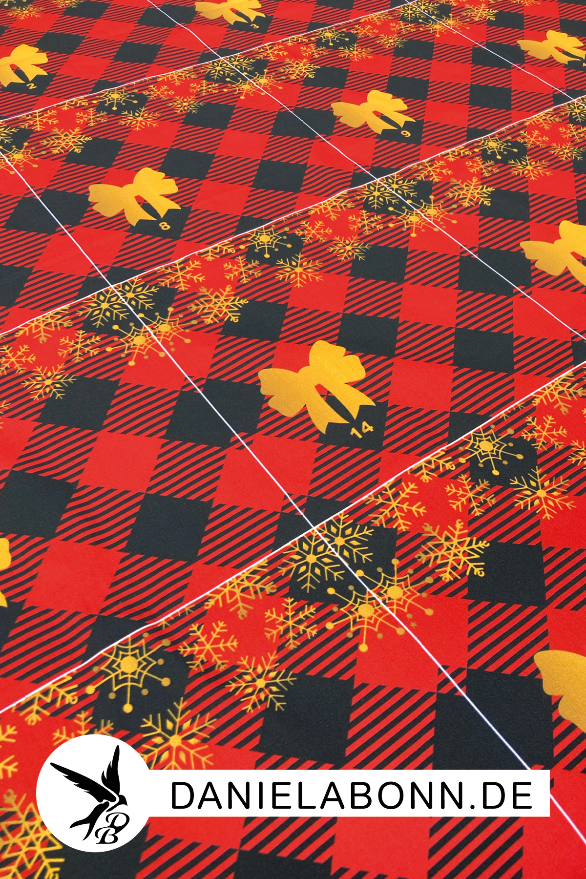 Stoffpanel um einen Adventskalender zu Nähen