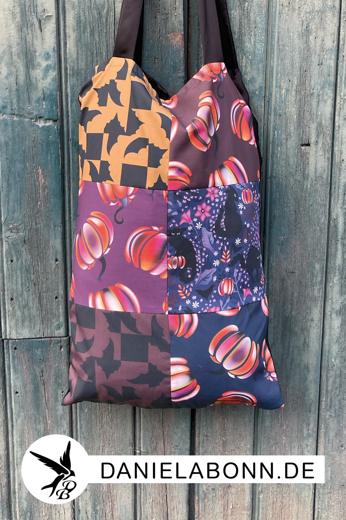 Stofftasche Halloween Grumpy Black Cat Daniela Bonn