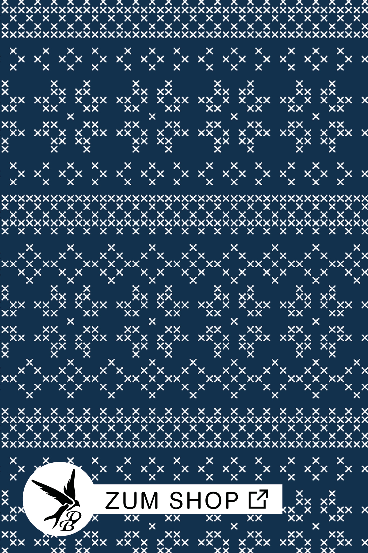 Daniela Bonn Stoffdesign gemustert in der Farbe Blau