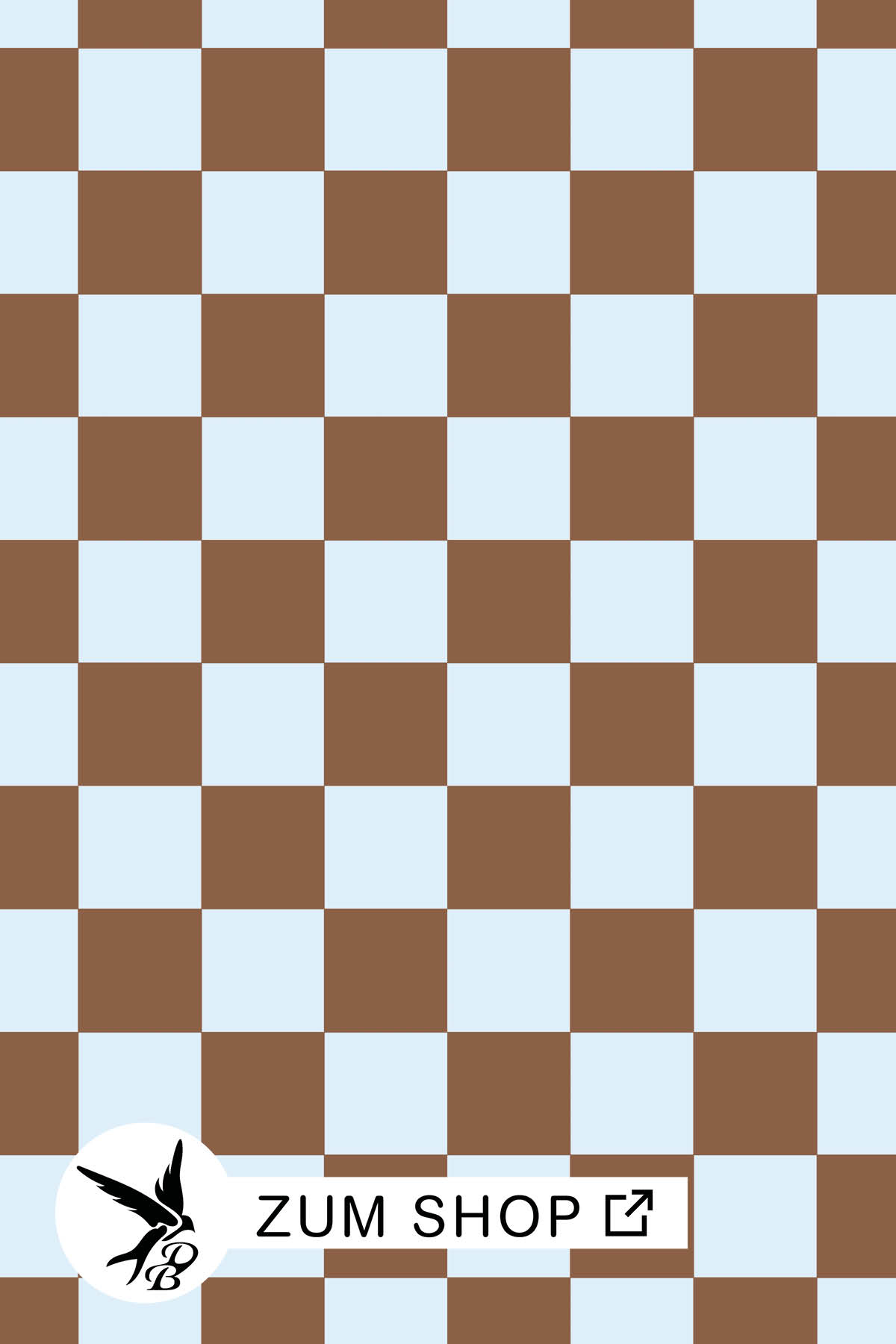 Stoff mit Karomuster in den Farben Braun und Blau