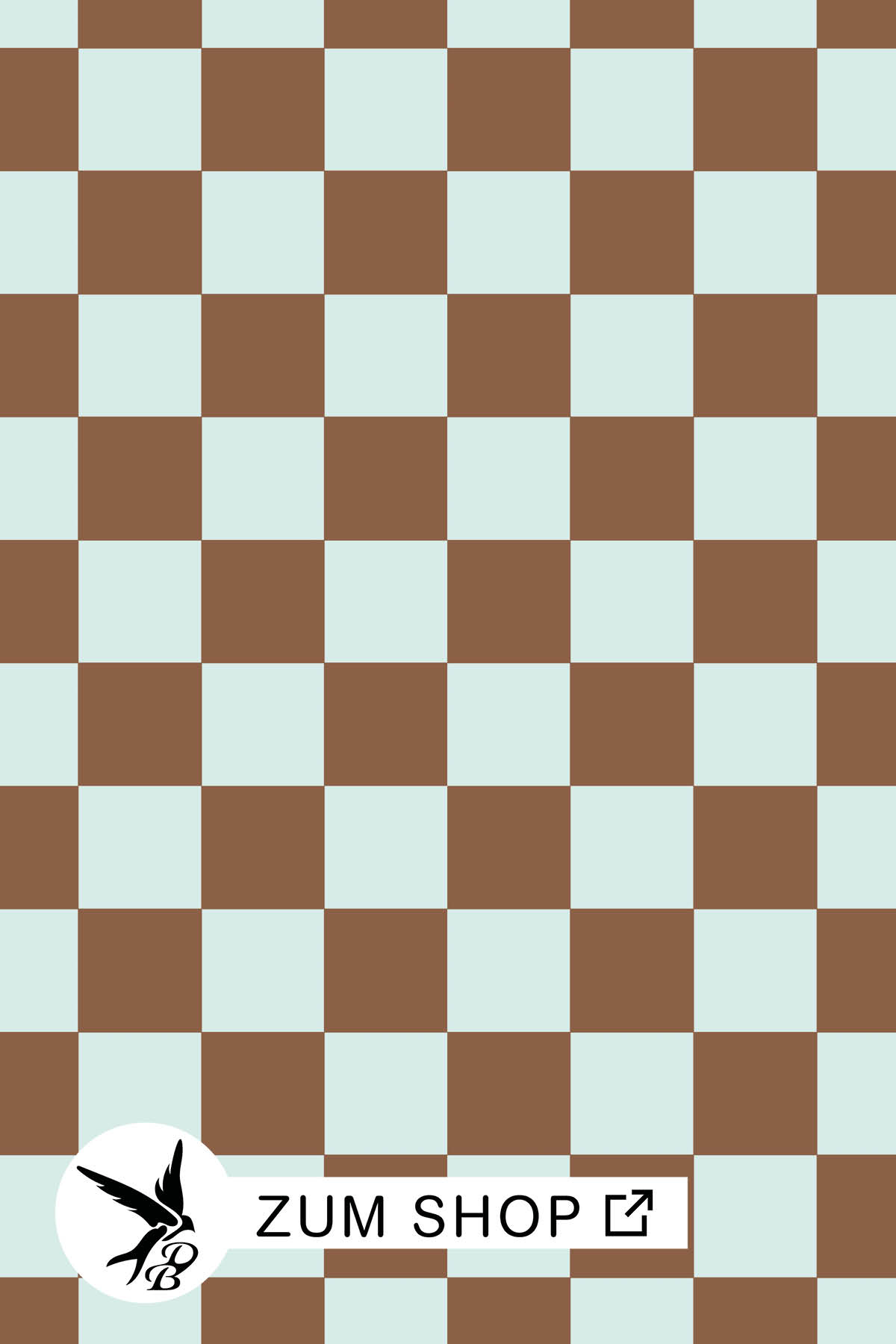 Stoff mit Karomuster in den Farben Braun und Grün