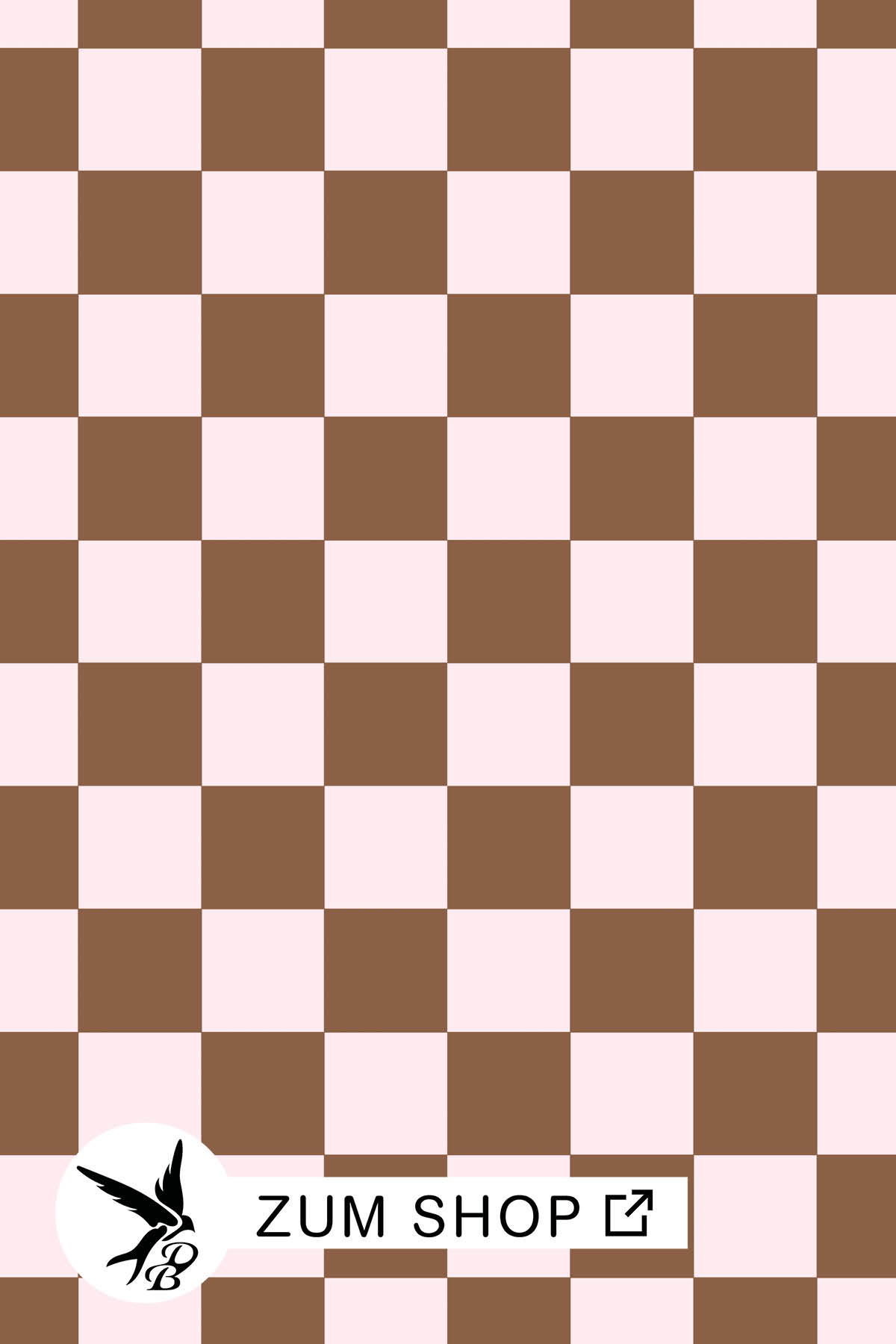 Stoff mit Karomuster in den Farben Braun und Rosa