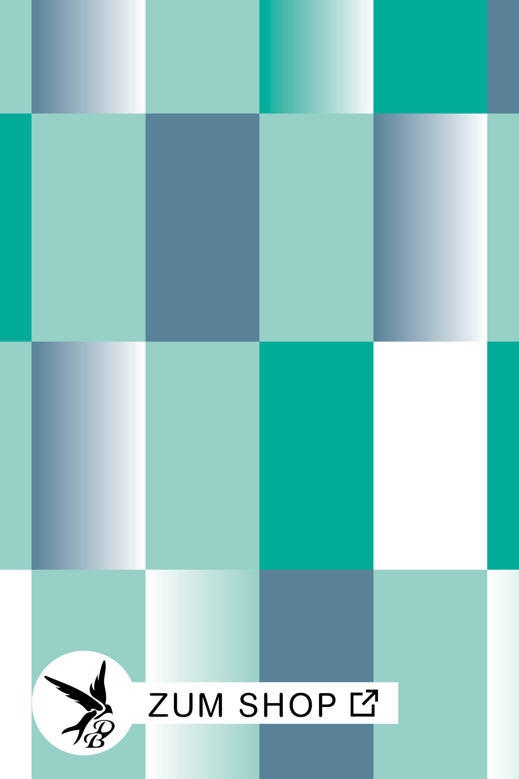 Prism-Glow-Stoffkollektion-Karo-Gruen-Daniela-Bonn Stoffdesign mit grünen Karos in Pastellfarben mit Farbverlauf