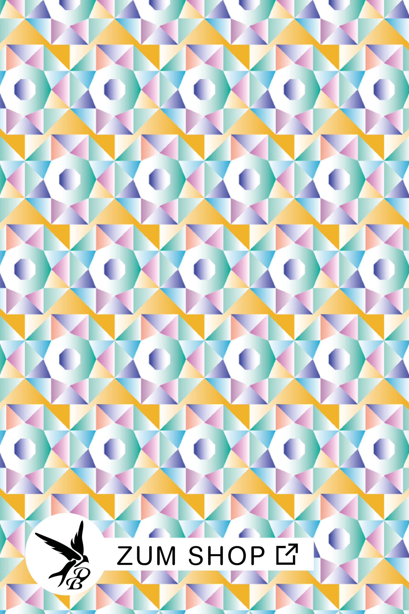 Prism-Glow-Stoffkollektion-Orange-Daniela-Bonn Stoffdesign Prism Glow mit Prisma im Farbverlauf und auf orangem Grund