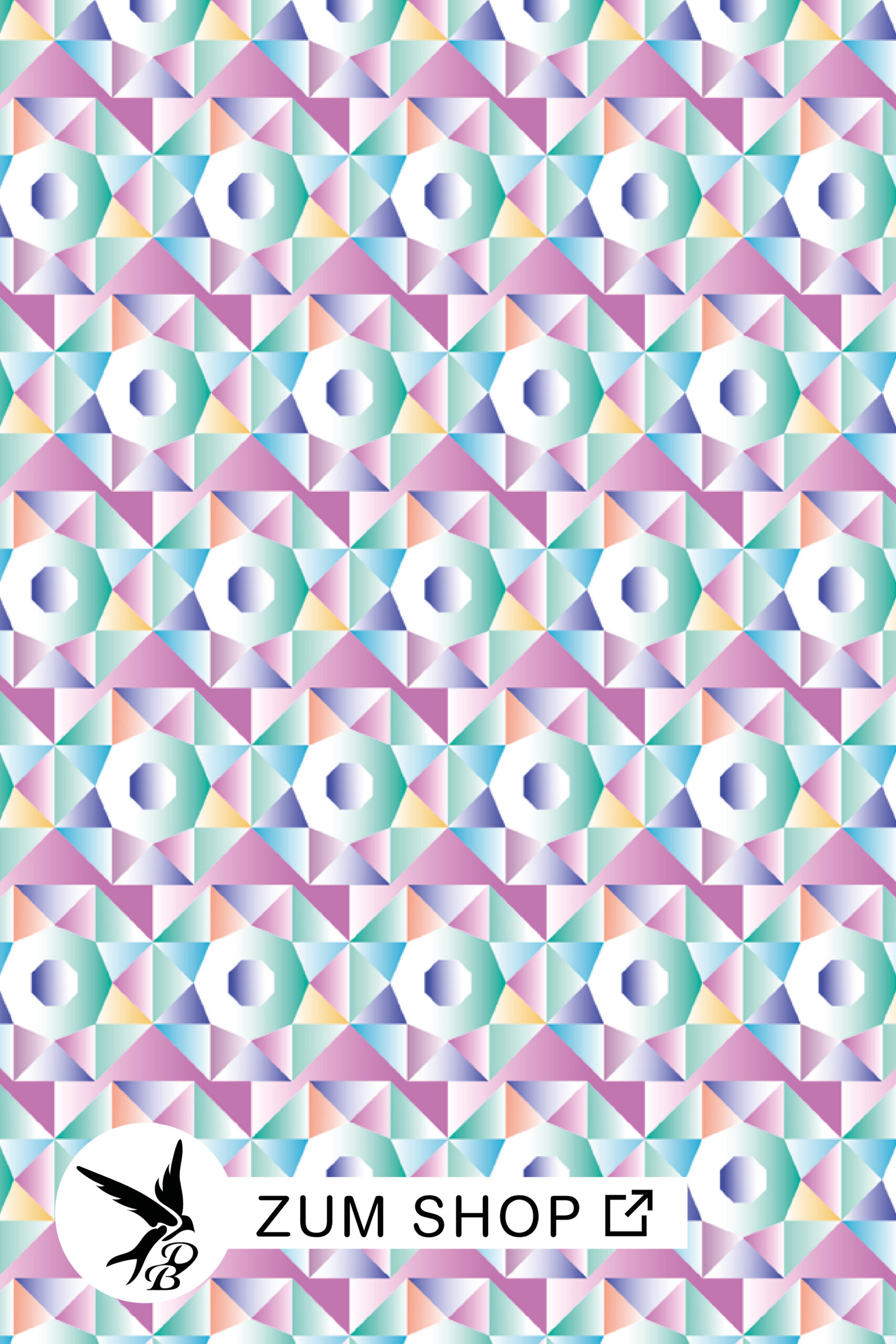 Prism-Glow-Stoffkollektion-Pink-Daniela-Bonn.jpg Stoffdesign Prism Glow mit Prisma im Farbverlauf und auf rosa Grund