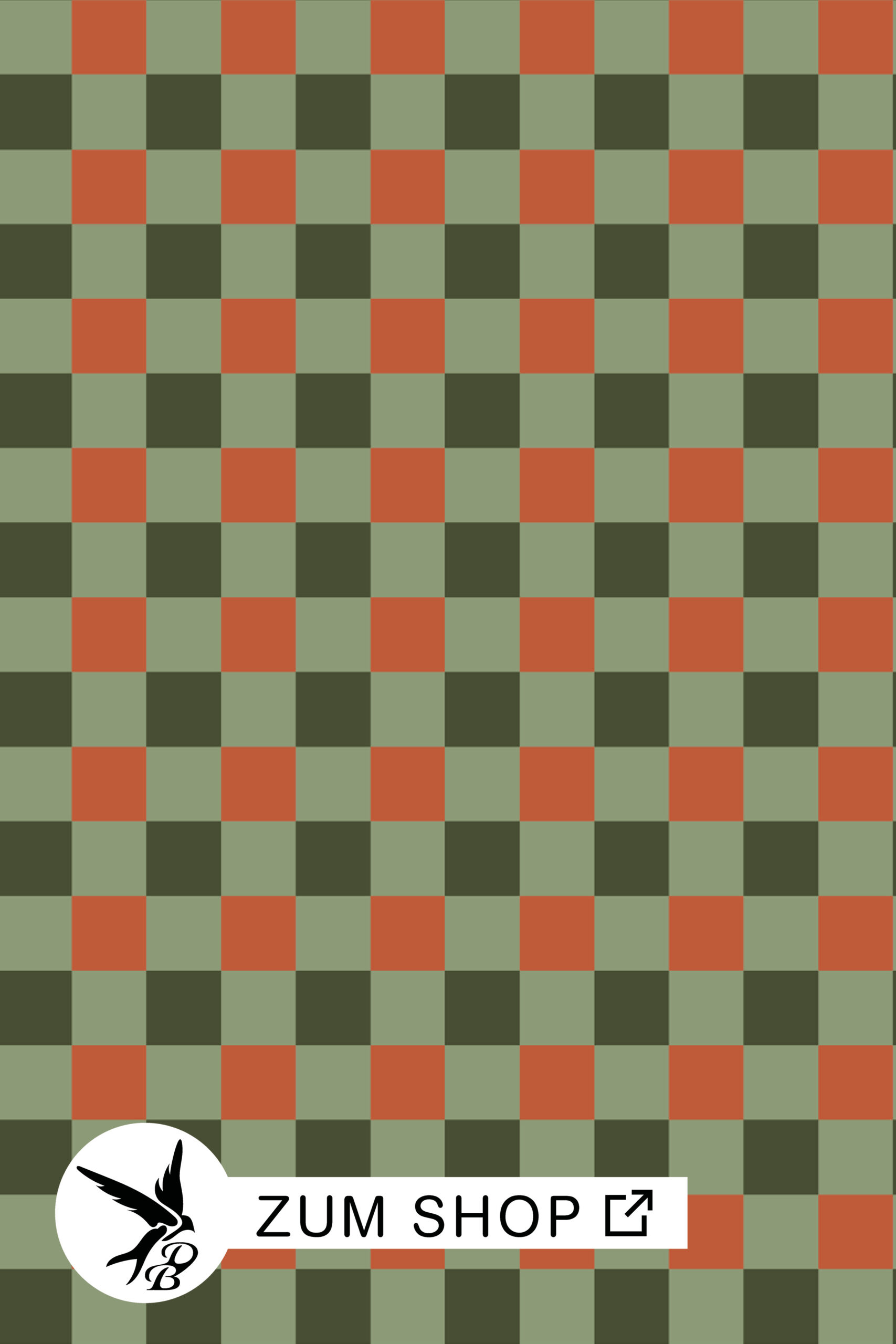 Karostoff in der Farbe Grün und Kupfer/ Braun