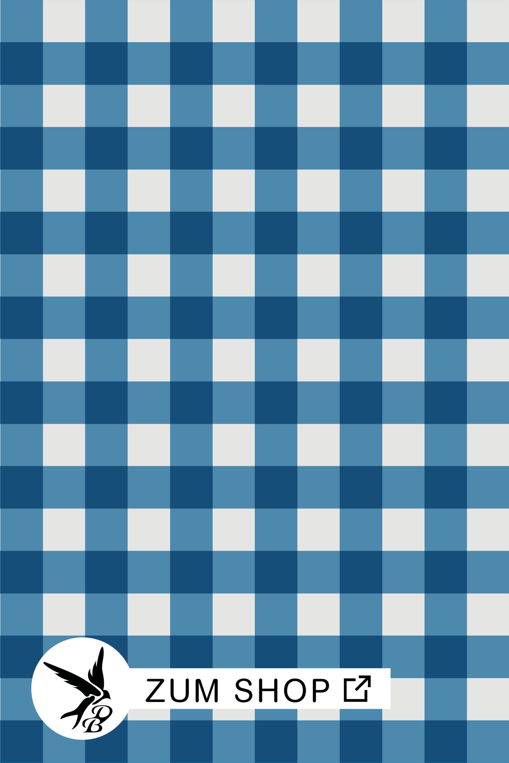 Karostoff in der Farbe Blau und Weiß