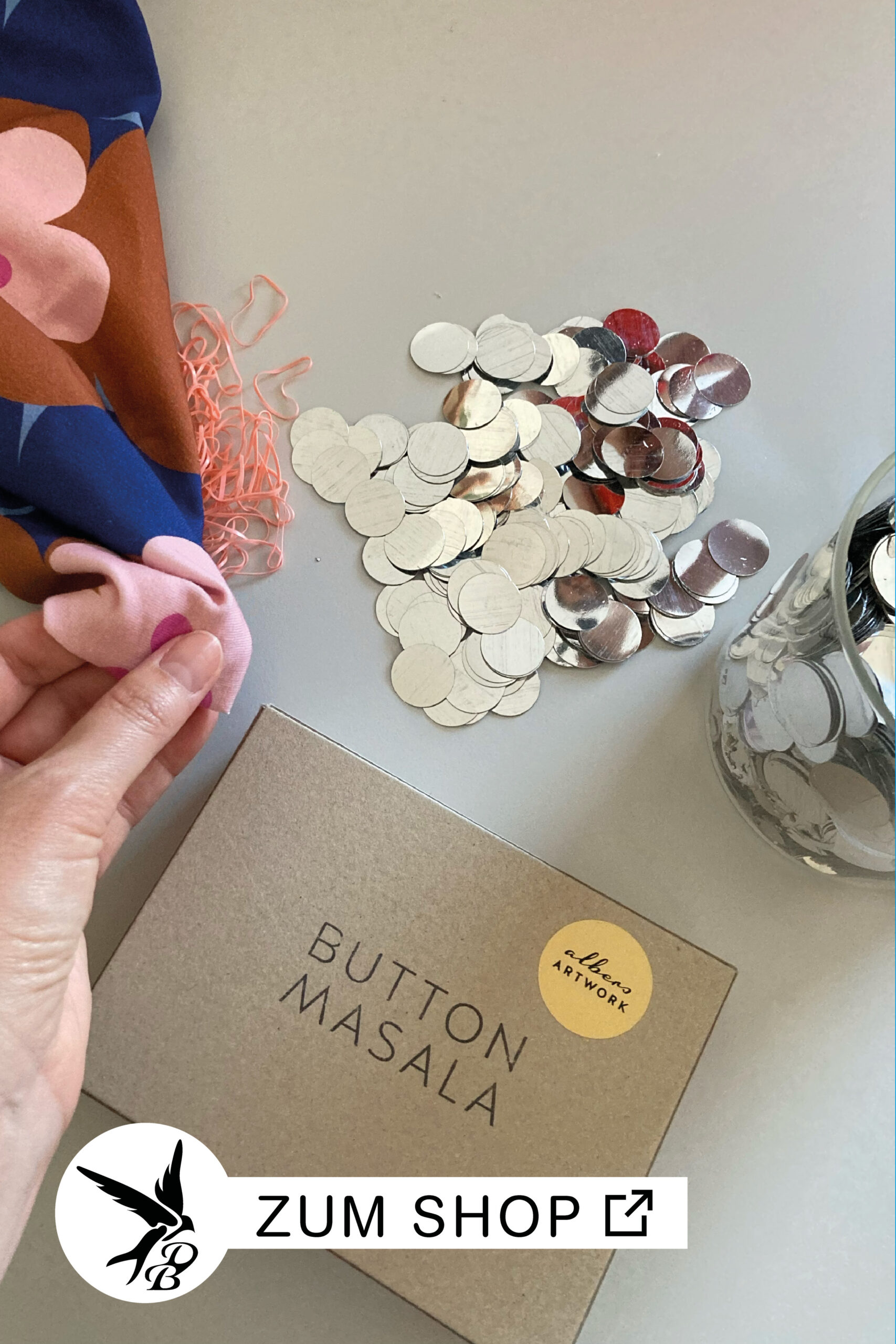 Button Masala Set von Albers Artwork zum Knöpfen von Stoffen 